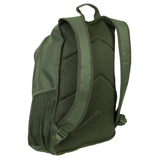 Fyllnadsmaterial: 100% skum. Yttre material: 100% Polyester. Tyg: Soft Touch. Höjd: 45 cm. Bredd: 31 cm. Djup: 14,5 cm. Design: Logotyp. Justerbar axelrem, rygg i luftnät, dragkedja i tyg, handtag, vadderad rygg. Fack: 2 huvudfack, med dragkedja. Fickor: 1 framficka, dragkedja, 2 nätfickor. Kapacitet: 20 liter. Fodermaterial: 100% Polyester. Slitstark och tålig.