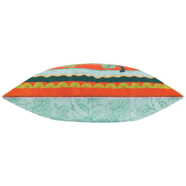 Elevate your outdoor space with the Anemone Bananas Printed Outdoor Cushion, where timeless elegance meets vibrant charm. This water-resistant cushion is crafted for year-round use and boasts a unique fusion of fruity motifs and heritage-inspired patterns. The striking combination of playful banana illustrations with a floral Jacobean print, finished with a scalloped border, offers a sophisticated twist on classic 17th-century textiles. Designed to impress, it delivers a fresh, modern aesthetic that invites personality and flair into any setting—perfect for those who take pride in creating a home that feels uniquely theirs.