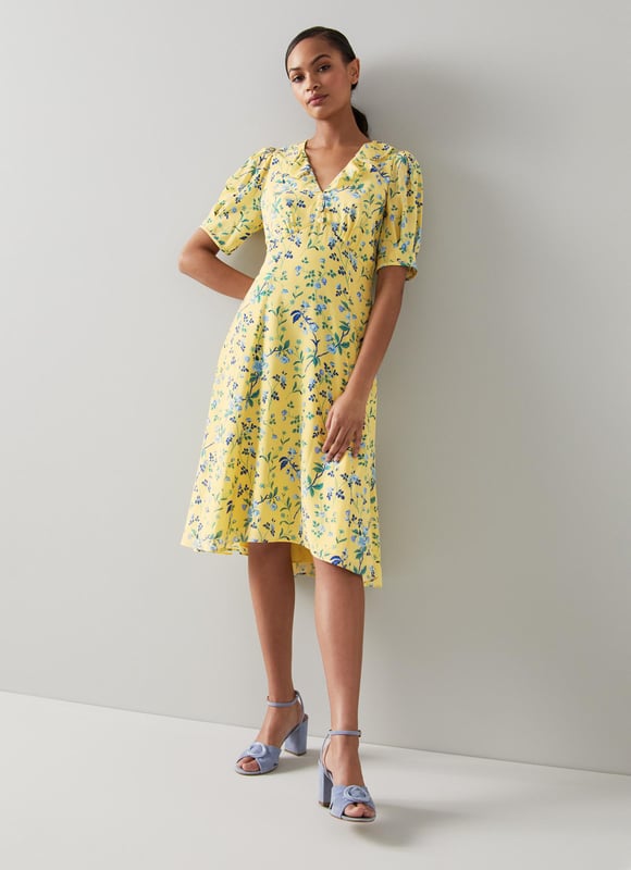 Lk bennett yellow dress discount