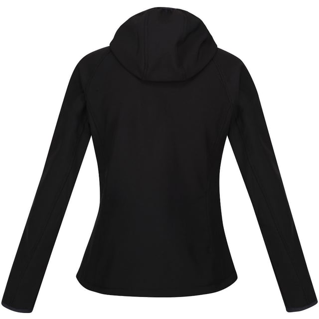 Warm backed woven stretch Softshell fabric - 96% Polyester / 4% Elastane. Durable water repellent finish. Wind resistant. Grown on hood. 2 zipped lower pockets. Stretch binding to hood and cuffs. Adjustable shockcord. Adjustable shockcord hem.
