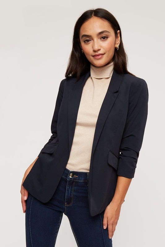 Dorothy perkins ruched sleeve jacket discount