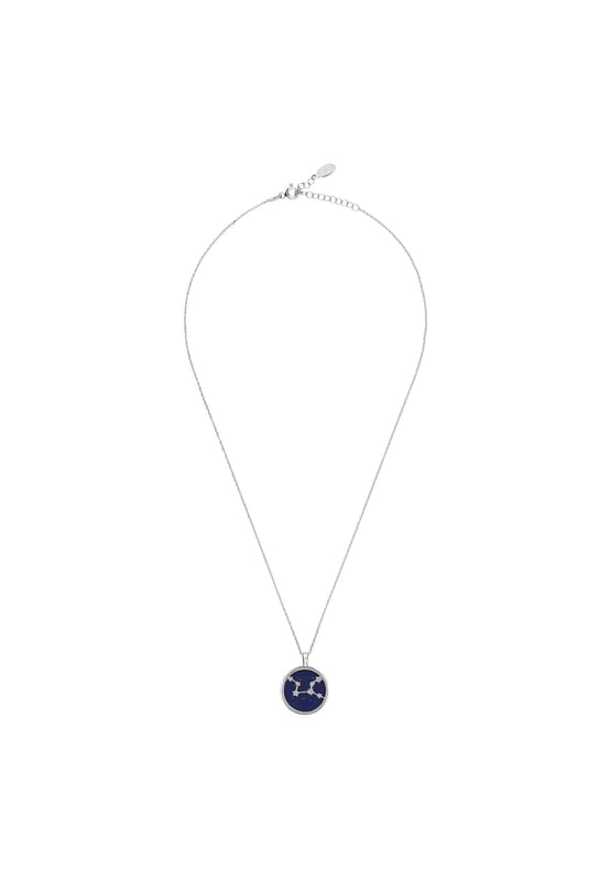 Look no further than this beautiful Zodiac Lapis Lazuli Gemstone Star Constellation Pendant Necklace to make a dazzling statement! This gorgeous necklace is crafted in the finest 925 sterling silver, encasing a disc of Lapis Lazuli and handset with shimmering white cubic zirconia. It features a stunning star constellation on its face, which pairs perfectly with the deep blue hue of lapis lazuli for an eye-catching effect. Plus, to make it even more special, it includes an engraved name of your star sign on the reverse along with cut-out stars.Virgos, born between August 23 and September 22, are known for their analytical minds, practicality and attention to detail. They are often perfectionists who strive for the highest standards of excellence in all areas of life. Virgos have an eye for seeing the big picture and also understanding how small details fit into it.It's perfect for every fashionista who loves delicate jewellery that stands out from the crowd. Enjoy the versatility of being able to wear this pendant at a length to suit you due to its 40cm plus 5cm (with adjuster) length. Meanwhile, its lightweight design at just 5.3 grams ensures you won't be weighed down when wearing it all day long.We think you'll be absolutely delighted with this Zodiac Lapis Lazuli Gemstone Star Constellation Pendant Necklace Silver! With its distinctly fashionable yet timeless design and quality craftsmanship.