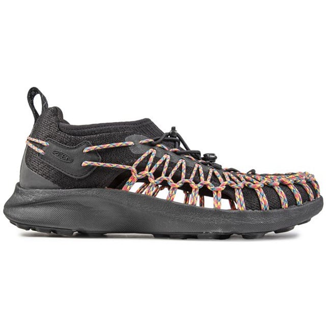 Mens multi Keen uneek snk trainers, manufactured with textile and a rubber sole. Featuring: anatomical footbed, adjustable strap and adjustable lace.