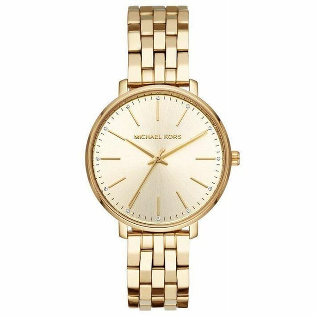 Specificaties Merk Michael Kors Model MK3898 Barcodenummer 4013496007190 Geslacht Dames Kastmaat 38 mm Kleur wijzerplaat Goudkleur Bandmateriaal Roestvrij staal Bandkleur Goud Beweging Quartz Chronograaf Nee Waterbestendigheid 5 ATM