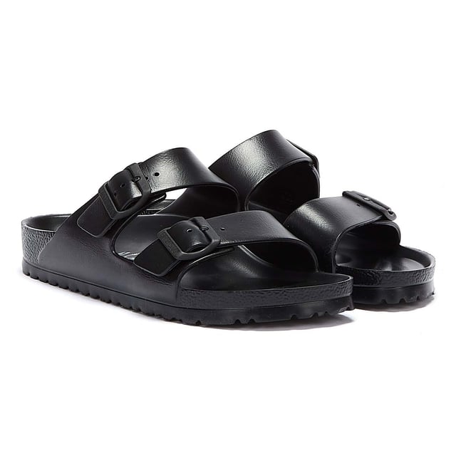 Las Birkenstock Arizona cuentan con dos correas ajustables para garantizar un ajuste cómodo y seguro. La plantilla contorneada 'anatomicamente correcta' y la barra para los dedos elevada apoyan la función de agarre de tus pies. Las sandalias Arizona de EVA tienen un ajuste más estrecho en comparación con otros estilos de Birkenstock.