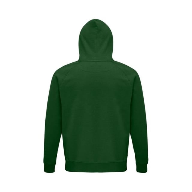 Material: 80% Bio-Baumwolle, 20% recyceltes Polyester. Stoff: Gebürstetes Rückenfleece. 280gsm. Design: Einfarbig. Eigenschaften der Kapuze: Kordelzug, gefüttert. Saum: Elastisch. Halbmondförmige Rückenpasse, Metallösen, Größenetikett ohne Markenzeichen. Stoff-Technologie: OCS-Zertifizierung. Manschette: Gummizug. Ausschnitt: Kapuze, verschweißt. Ärmel-Typ: Langärmelig, Raglan. Taschen: Beuteltasche. Verschluss: Überziehen.