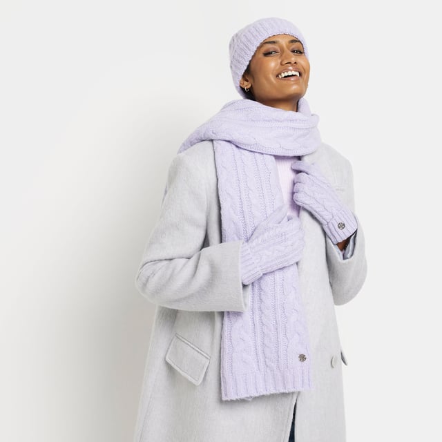 River Island Womens Hat Scarf and Gloves Set