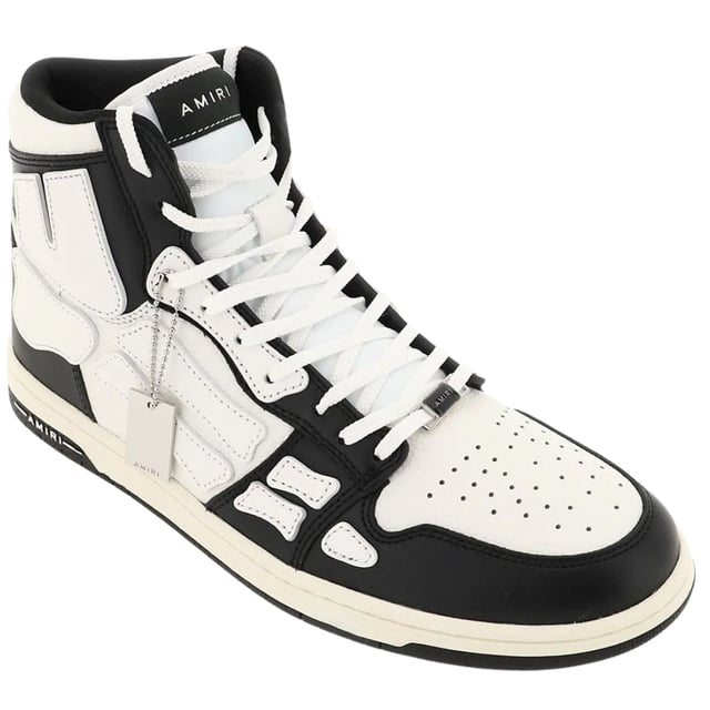 Amiri High Top Trainers, Leather Upper, Amiri Sneakers, Lace Fasten, Rubber Sole, 100% Leather, Black Shoes