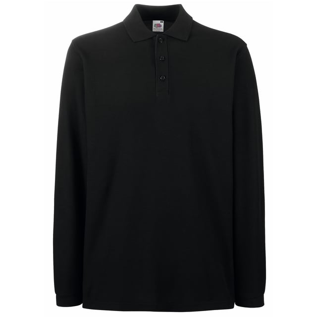 Fruit Of The Loom Men's Original Long Sleeve T-Shirt - 100% Cotton, Black, Size 2XL - View #5