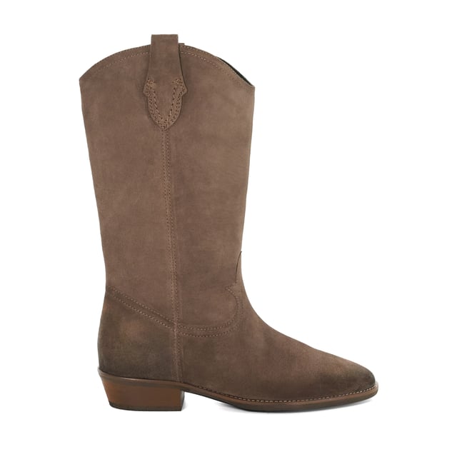 Dune Ladies Prickles - Low Block Heel Cowboy Boots Infuse your look with Western charm and opt for Prickles, a must-have pair of cowboy boots that are always on trend. Perfect for picnics, festivals and beyond, these boots feature a comfortable low block heel and detailed stitching, making them versatile enough for both daytime outings and evening events.