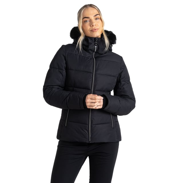 100% Recycled Polyester. Design: Badge, Quilted. Fabric Technology: Ared 10000, Breathable, Thermal, Water Repellent, Waterproof. Branded Zip Pull, Detachable Snowskirt, High Warmth. Neckline: Hooded, Standing Collar. Cuff: Inner Knitted Cuff. Sleeve-Type: Long-Sleeved. Hood Features: Detachable Faux Fur Trim, Detachable Hood. Pockets: Ski Pass Pocket, 2 Side Pockets, Zip. Fastening: Zip. Sustainability: Made from Recycled Materials. 6 UK: 30 in. 8 UK: 32 in. 10 UK: 34 in. 12 UK: 36 in. 14 UK: 38 in. 20 UK: 45 in. 18 UK: 43 in. 16 UK: 40 in.