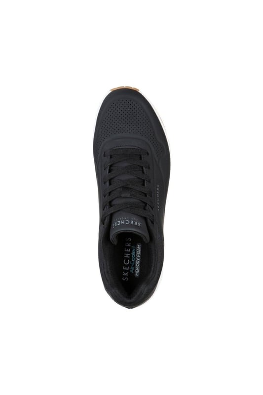 Classic air-cushioned comfort meets a fresh update in the Skechers Street Street Uno - Stand on Air shoe. This lace-up fashion sneaker features a smooth perforated synthetic upper with an Air-Cooled Memory Foam insole and Skech-Air visible air-cushioned midsole.