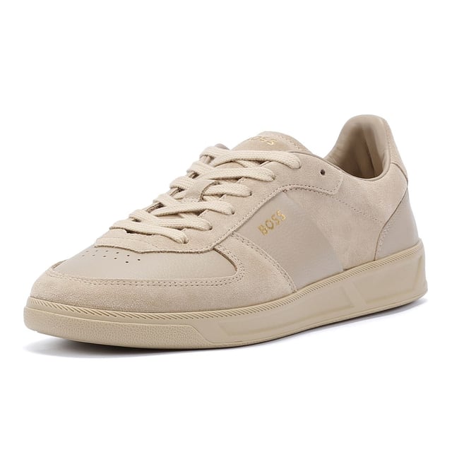 Step into elegance with these low top tennis inspired leather and suede sneakers. Excellently crafted, they showcase embossed branding on both the side and tongue. Experience ultimate comfort with a fully lined interior.