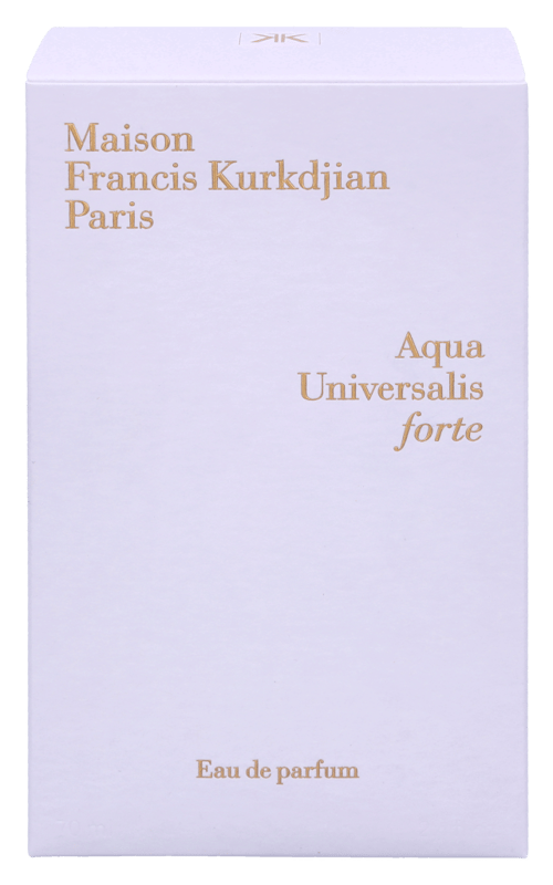 Maison Francis Kurkdjian launched Aqua Universalis Forte in 2011, as a Floral Woody Musk for both men and women. The scent contains a citrus opening, with Amalfi Lemon and Bergamot; with a heart of White Flowers, Jasmine and Rose; and a base of Musk and Woody Notes. The notes make for an easy to wear, clean and elegant scent, making it ideal for the warmer months of Spring and Summer.