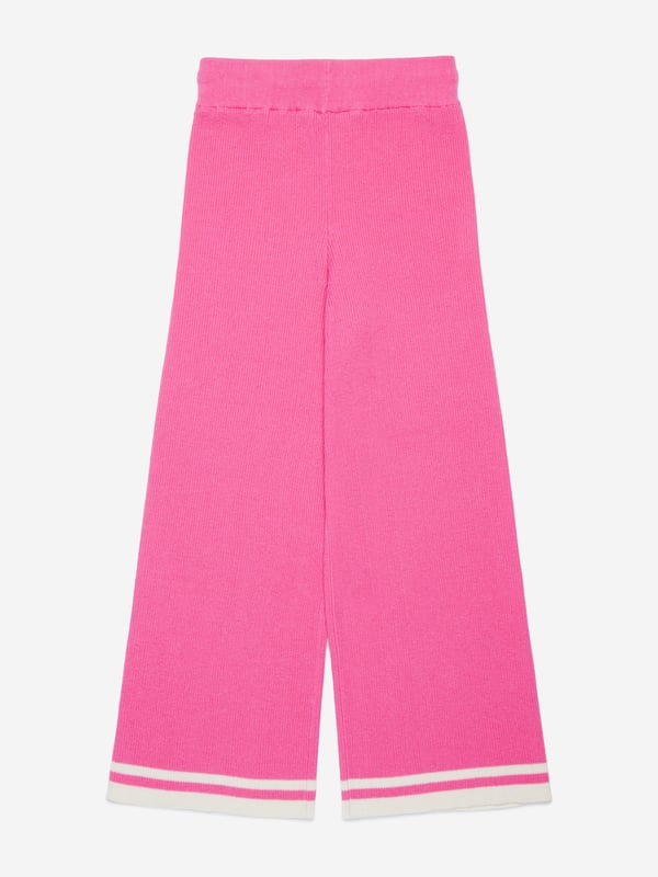 Introducing the **Girls Knitted Trousers in Pink** by Marni, a luxurious addition to your little girl's AW2024 wardrobe. Crafted with precision and care, these trousers promise both elegance and Cosiness. Perfect for stylish comfort during the colder months. Key features include: **Exquisite Craftsmanship:** Skillfully knitted using premium materials for warmth and durability. **Chic Comfort:** Offers a snug fit with a soft, flexible waistband ensuring comfort all day long. **Versatile Elegance:** Beautiful rich pink hue complements various tops and shoes, making it easy to style.Step into style with Marni's latest creation for young fashionistas. Elevate her winter fashion today!
