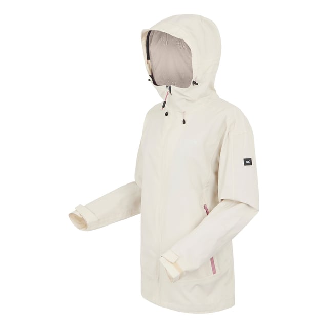 Materiaal: Gerecycleerd polyester. Stof: Ripstop, Stretch. Ontwerp: Logo, eenvoudig. Stoftechnologie: Ademend, Duurzaam, DWR Finish, Isotex 15000, Lichtgewicht, Waterafstotend, Waterdicht, Winddicht. Halslijn: Kap, staande kraag. Manchet: Haak en Lijn Riem. Mouwtype: Met lange mouwen. Getapete naden, Mesh panelen onder de armen, Ritsen onder de armen. Kapkenmerken: Verstelbaar, Gegroeid op Kap, Technisch. Zakken: 2 Onderzakken, 1 Binnenzak, Ritssluiting. Bevestiging: Volledige ritssluiting. 10000g/m²/24hrs. 8 UK: 32 in. 10 VK: 34 in. 12 VK: 36 in. 14 VK: 38 in. 20 VK: 45 in. 18 VK: 43 in. 16 VK: 40 in.