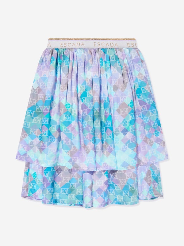Introducing the luxurious Girls Layered Skirt in Blue by Escada ‚ the epitome of style and elegance for AW2024. Crafted with exquisite attention to detail, this skirt is an essential addition to any young fashionista's wardrobe: Exquisite Layered Design: Multiple layers create a beautiful, flowing silhouette that moves gracefully with every step. Vibrant Blue Hue: A rich, captivating blue tone that complements any outfit and stands out in any setting. Premium Materials: Constructed from the finest fabrics, ensuring durability and comfort for all-day wear.Enhance your girl's wardrobe with the sophisticated charm of the Escada Girls Layered Skirt in Blue. Perfect for special occasions or stylish everyday wear. Order now and elevate her style!