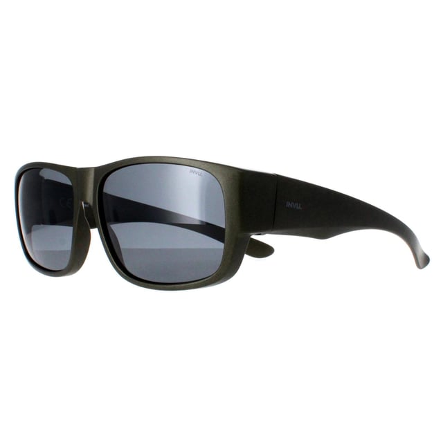 INVU Rectangle Unisex Matte Olive Metallic Grey Polarized E2601  Sunglasses Upgrade your eyewear with the INVU Fit-Over Designer Sunglasses model E2601E, designed for both men and women seeking style and practicality. These versatile fit-overs feature a sleek rectangular matte olive plastic frame, complemented by grey polarized lenses that provide superior UV protection and reduce glare. The E2601E model seamlessly fits over your prescription glasses, transforming them into fashionable sunglasses without sacrificing comfort or clarity. Available at a fantastic discount from the regular retail price, these premium fit-overs offer a cost-effective way to enhance your eyewear collection. Experience the perfect blend of functionality and style with INVU.