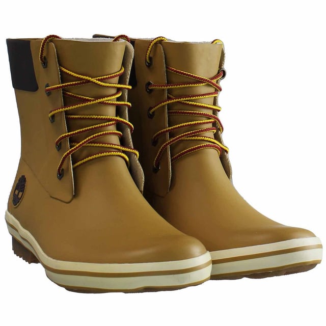 Timberland 6 pulgadas Classic Lace-Up Brown Rubber Kids Boots 89912 Wheat