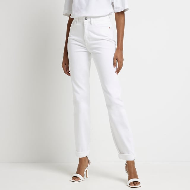 River island white jeans womens top
