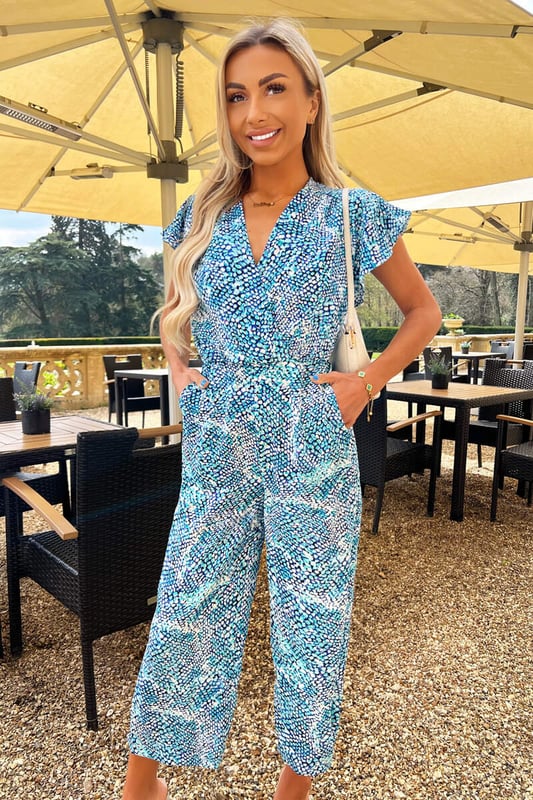 Wallis snake print jumpsuit top