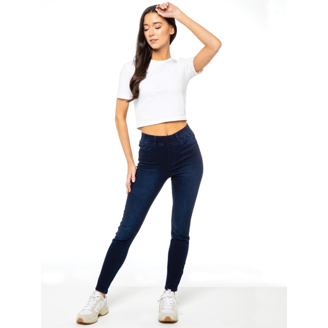 Enzo Womens Skinny Jeggings. Made from premium stretch material fabric for a comfort fit and unrestricted movement. Featuring 2 Back Pockets Belt Loops And Elasticated Waist For Comfort. Ideal for Casual Or Workwear