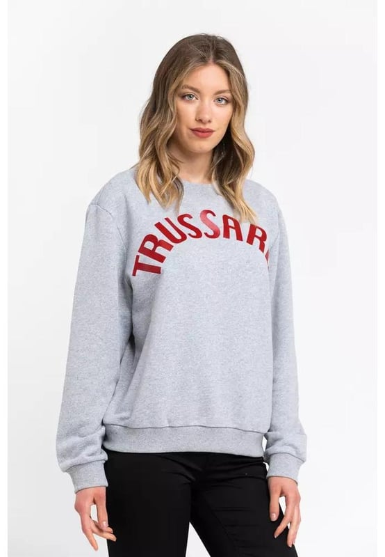 Trussardi Dames Grijze Katoenen Trui