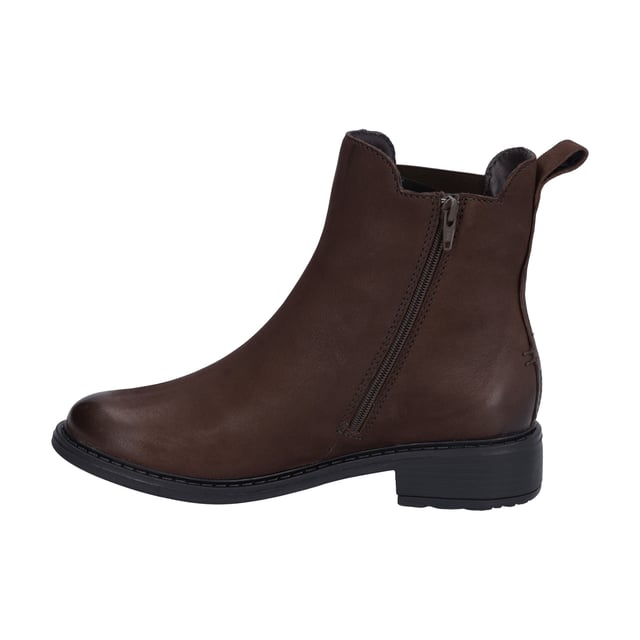 Herbst und Winter-Zeit ist Stiefeletten-Zeit. Genieße diese raue Zeit im Jahr mit unseren braunen Stiefeletten. Das langlebige Nubuk-Leder sorgt für einen Top-Tragekomfort. Der Gummizug ermöglicht einen guten Halt und einen problemlosen Einstieg in den Schuh. Die herausnehmbare Sohle kannst Du einfach wechseln und so Deine ganz eigenen Einlagen verwenden. Die AGO Fertigungsart garantiert Leichtigkeit und Langlebigkeit. Weite G ist für normale Füße optimal geeignet. Geh Deinen Weg mit Selena 19.
