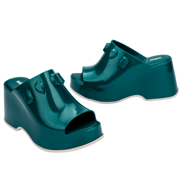 Patty Stones x Undercover Metallic Green Platform