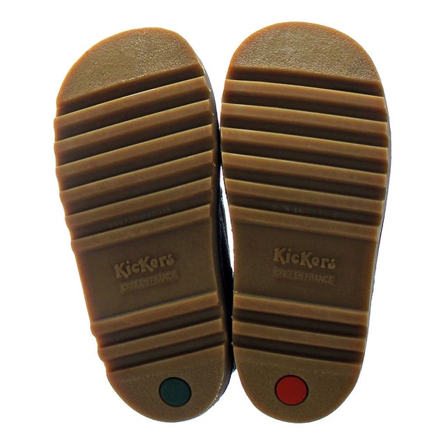 Kickers Kick Hi Lace-Up Botas para niños de piel lisa azul 1 15911