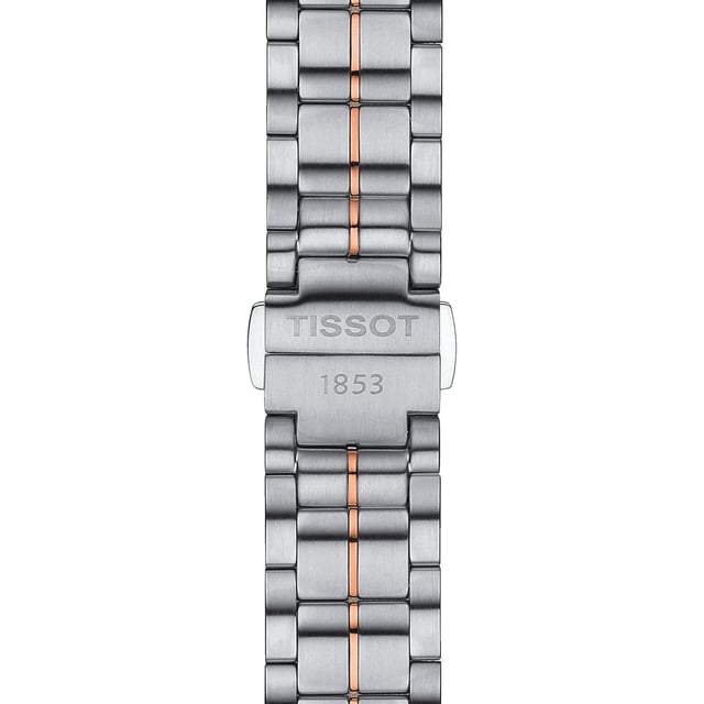 This Tissot Luxury Powermatic 80 Analogue Watch for Women is the perfect timepiece to wear or to gift. It's Multicolour 33 mm Round case combined with the comfortable Silver Stainless steel watch band will ensure you enjoy this stunning timepiece without any compromise. Operated by a high quality Automatic movement and water resistant to 5 bars, your watch will keep ticking. This high quality watch has an automatic watch movement ( recharged by any movement with your wrist; never needs a battery) - This Analogue watch has a Movement : Swiss Made High quality 19 cm length and 17 mm width a Silver Stainless steel strap with a Deployment clasp Case diameter: 33 mm,case thickness: 10 mm, case colour: Multicolour and dial colour: Mother of pearl