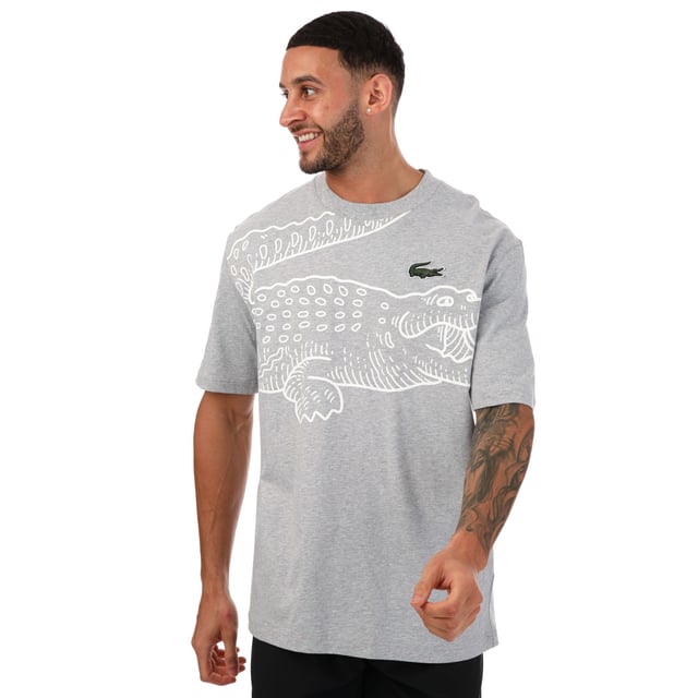 Men's lacoste big croc store t shirt