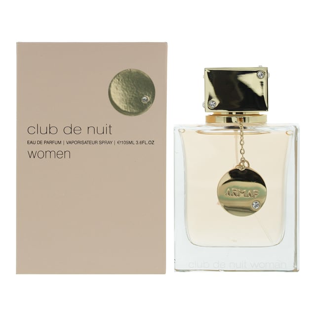 Club De Nuit Woman by Armaf is a floral fruity fragrance for women. Top notes: bergamot, grapefruit, peach, orange. Middle notes: geranium, jasmine, litchi, rose. Base notes: musk, patchouli, vanilla, vetiver.