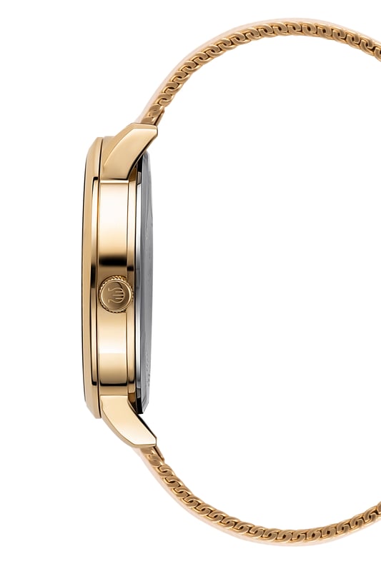 This Orphelia Winston Analogue Watch for Men is the perfect timepiece to wear or to gift. It's Gold 42 mm Round case combined with the comfortable Gold Stainless steel watch band will ensure you enjoy this stunning timepiece without any compromise. Operated by a high quality Quartz movement and water resistant to 5 bars, your watch will keep ticking. GREAT DESIGN: ORPHELIA Winston analogue watch with a Miyota Quartz movement has a very comfortable Mesh strap. Perfect for parties, date nights and wearing in the office. PREMIUM QUALITY: By using high-quality materials  Glass: Mineral Glass  Case material: Stainless steel  Bracelet material: Stainless steel - Water resistant: 5 bars COMPACT SIZE: Case diameter: 42 mm  Height: 9 mm  Strap- Length: 21 cm  Width: 20 mm. Due to this practical handy size  the watch is absolutely for everyday use-Weight: 90 g