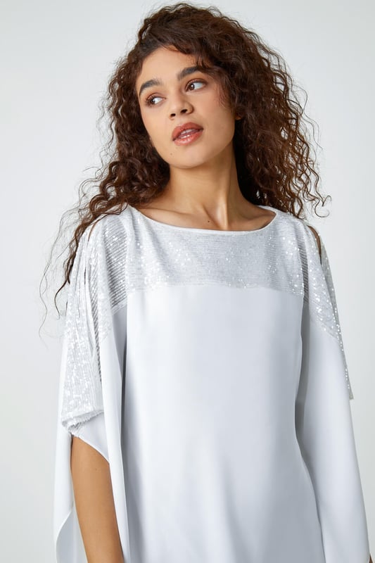 Embellished chiffon top store