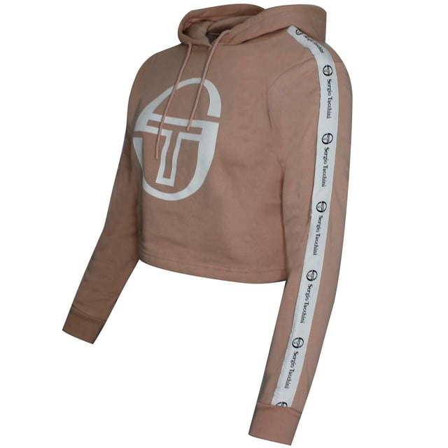 Sergio Tacchini Goran Hoodie Womens Cropped Sweatshirt Roze Trui 38072 710
