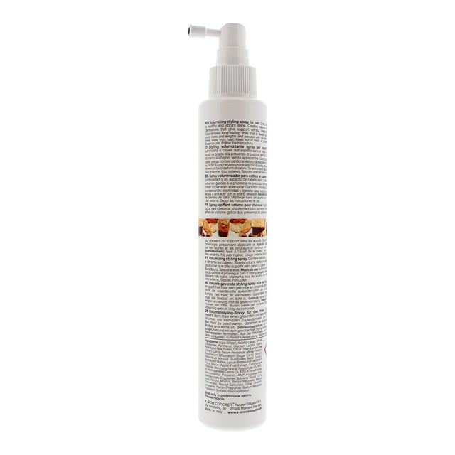 Milk_Shake Volume Solution Styling Spray is a stylising product that has been designed for limp and lifeless hair. The spray body, definition and support to hair providing it with structure and a vibrant shine, without weighing it down. The spray is incredibly versatile, and can be used for styling with blow dryers, rollers, curling iron, flat iron or freehand.