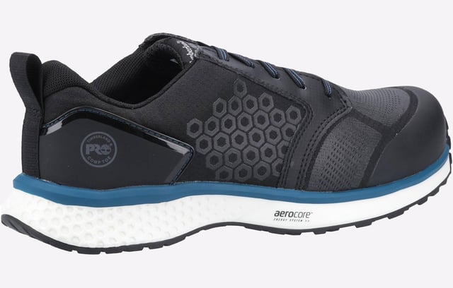 Reaxion safety-toe men's work shoes feature anti-fatigue and Aerocore technologies for the ultimate in all-day comfort and support.
- Breathable and moisturewicking lining with anti-microbial treatment for odour control
- Non-marking TPU compound and versatile lug design grips surfaces from slick floors to uneven terrain
- TPU-wrapped midsole delivers maximum energy return while resisting rips, abrasions and scuffs
- Anti-Fatigue Technology polyurethane footbed for shock absorption and energy return
- Non-Metallic puncture resistant puncture plate
- Composite Safety Toe Powered by Carbon Shield technology
- The ReBOTL material in this shoe contains at least 50% recycled PET