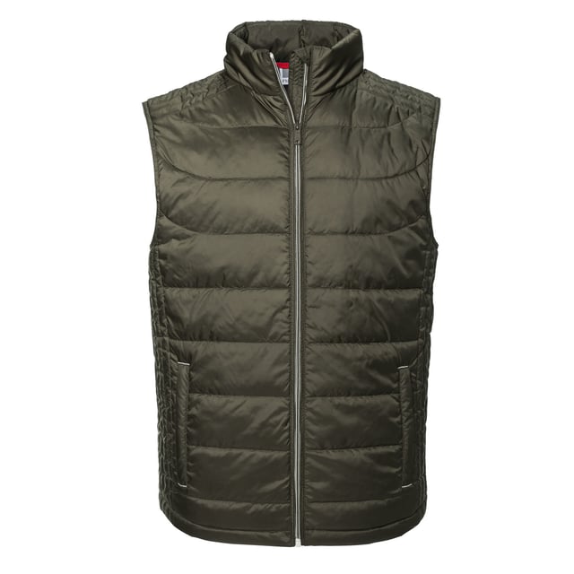 Material: 100% Polyester. Lining: Contrast. Design: Quilted. 66gsm. Fabric Technology: Aquapel, Breathable, DuPont Sorona, DWR Finish, Eco-Efficient, Nanotex, PFC Free, Showerproof, Windproof. Chin Guard, Fluorine Free, Inner Storm Flap. Sleeve-Type: Sleeveless. Neckline: Standing Collar. Pockets: 2 Side Pockets, 1 Inner Pocket, Zip, Welted. Fastening: Full Zip. Hem: Bungee Cord. Sustainability: Amfori, BSCI, Fair Labor Association, Oeko-Tex Standard 100 Certified, WRAP Certified. High Performance.