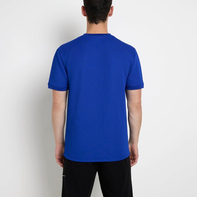 River Island Mens TShirt Blue Slim Fit Quilted
