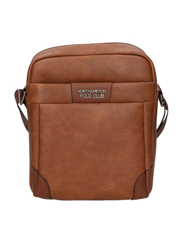 Northampton polo club Einzelfächer PU Leder -Messenger -Umhängetasche. Veganer Produkt.