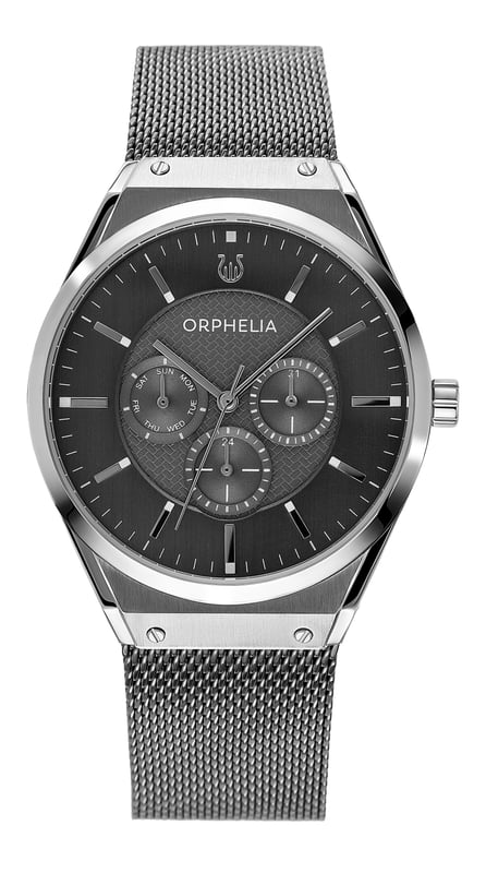 Dit Orphelia Heren horloge beschikt over een Quartz binnenwerk. De kast (41 mm mm) is vervaardigd uit RVS (Zilverkleurig) en heeft een Mineraalglas. De band is Grijs RVS. Dit horloge uit de Orphelia Saffiano reeks is een mooi en tijdloos geschenk. Verras jezelf of iemand anders met dit cadeau. Bovendien geniet u hierbij van 2 jaar garantie tegen alle fabricagefouten.