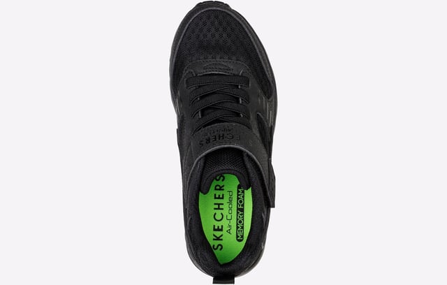 Cool trainer style takes him everywhere with the Skechers Street Uno Lite - Zelton shoe. This classic slip on trainer features a smooth synthetic and mesh fabric upper with an Air-Cooled Memory Foam comfort insole.
- Smooth synthetic and mesh fabric upper- Perforaion and emboss detailing on upper- Padded collar and tongue in a slip on design- Stretch laced front panel and adjustable instep strap- Flexible traction outsole- Tonal color ideal for uniform wear- Machine washable- Skechers logo detail