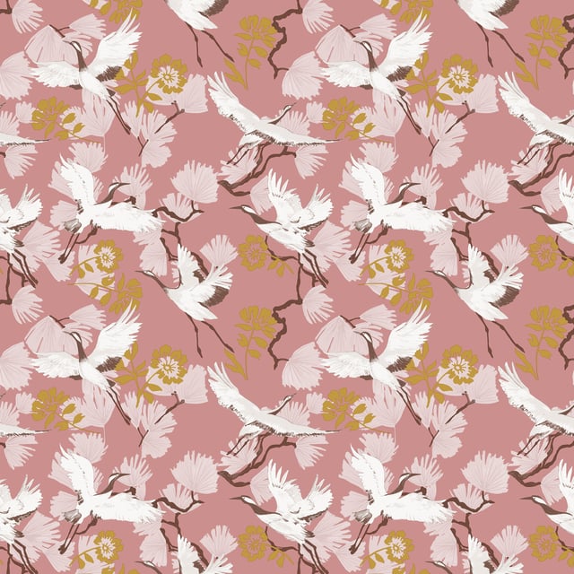 Glide through the air with the majestic birds soaring through tropical foliage with the Demoiselle wallpaper. These Exotic birds fly over an array of quirky leaves in a stunning range of hues and intricate detailing, will make a statement in whichever room you put it in. This wallpaper is a paste the wall application; simply paste the wall, hang your paper, and leave to dry. Each roll is 10m long and 52cm wide. Pattern repeat: 53cm Straight match. Our Demoise wallpaper can be used to paper the whole room or to create an eye-catching feature wall. This wallpaper is also wipeable so that any light marks can be dabbed away.