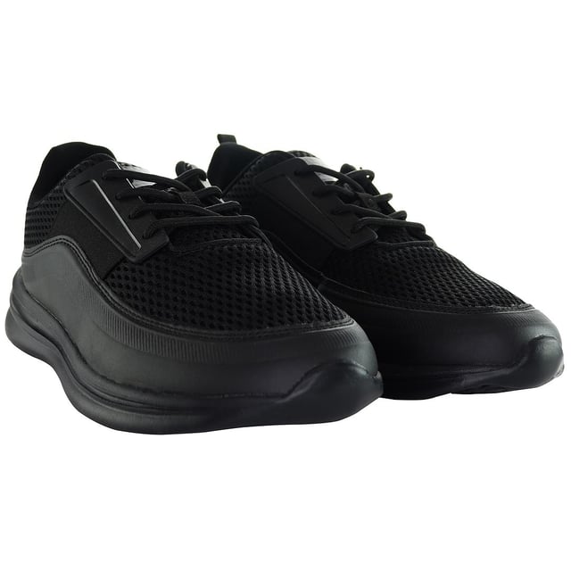 Henleys Silva Men's Black Running Trainers, a fusion of style and performance tailored for the modern athlete. Crafted with precision and designed to elevate your running experience, these trainers are your perfect companion for hitting the track or the pavement with confidence.

Key Features:

 Sleek Design:  The trainers boast a sleek black exterior, exuding a sense of sophistication while keeping your look effortlessly stylish.

 Breathable Upper: Engineered with a breathable mesh upper, these trainers ensure optimal airflow, keeping your feet cool and comfortable even during intense workouts.

 Lightweight Construction: Constructed with lightweight materials, these trainers offer a feather-light feel, allowing for unrestricted movement and agility.

 Cushioned Midsole: Equipped with a cushioned midsole, these trainers provide exceptional shock absorption, reducing impact on your joints and enhancing overall comfort during long runs.