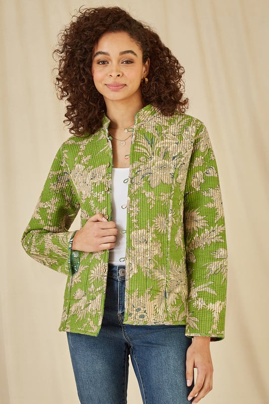 Reversible cotton quilted jacket online