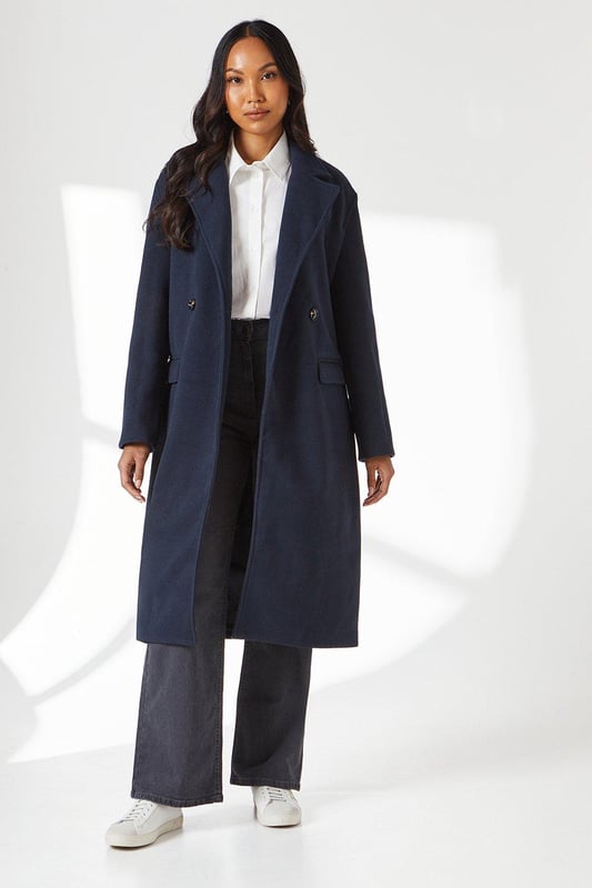 Miss selfridge navy military coat new arrivals