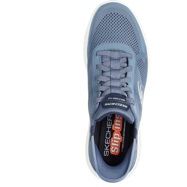 Bounder 2.0 Emerged-Schuh Bleiben Sie aktiv in flexiblen und leichten Komfort mit Skechers Bounder 2.0 Emerged. Dieser sportliche Stil verfügt über ein schlüpfriges Obermaterial aus Mesh und Synthetik mit einer gepolsterten Skechers Air-Cooled Memory Foam Einlegesohle.