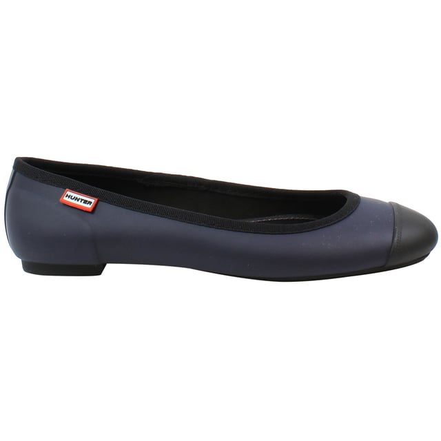 Hunter Original Ballet Pumps Flat Slip On Womens Shoes Midnight Navy YFF1000RMF