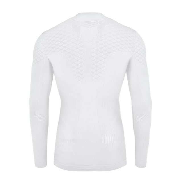 Especificaciones: Camiseta térmica con cuello alto y manga larga ideal para actividades deportivas al aire libre en los meses de invierno. Cuenta con inserciones tridimensionales en la parte superior que ayudan a mantener tu piel seca y tu cuerpo caliente durante los entrenamientos. Confeccionada en tejido transpirable y de secado rápido, ajuste ceñido con efecto segunda piel para crear un mayor aislamiento térmico. Uso: Deportes al aire libre Ajuste: Corte ajustado